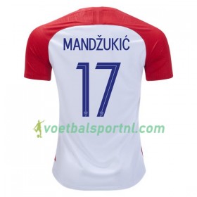 Kroatië Mandzukic 17 Thuis Shirt WK voetbal 2018